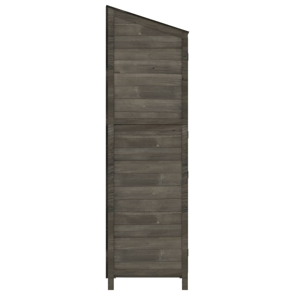 NNEVL Garden Shed Anthracite 55x52x174.5 cm Solid Wood Fir-4