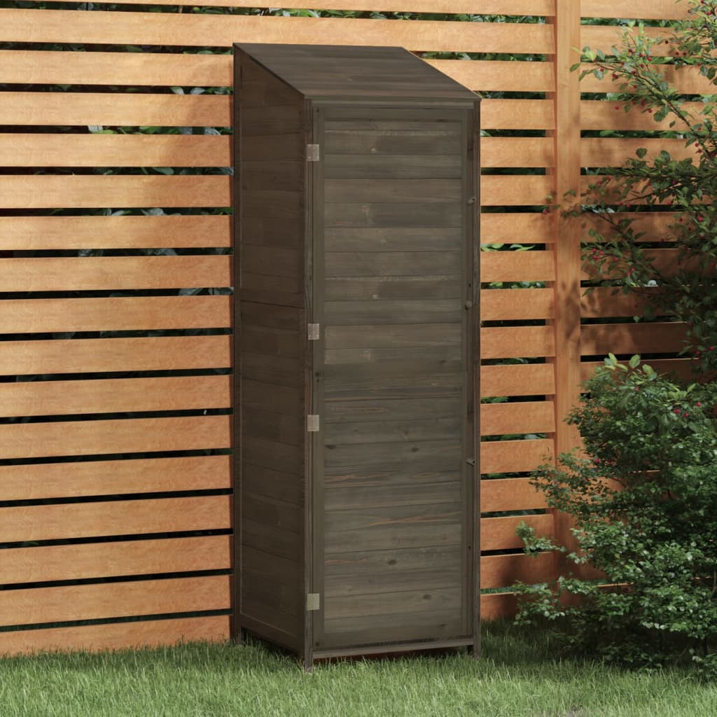 NNEVL Garden Shed Anthracite 55x52x174.5 cm Solid Wood Fir-0