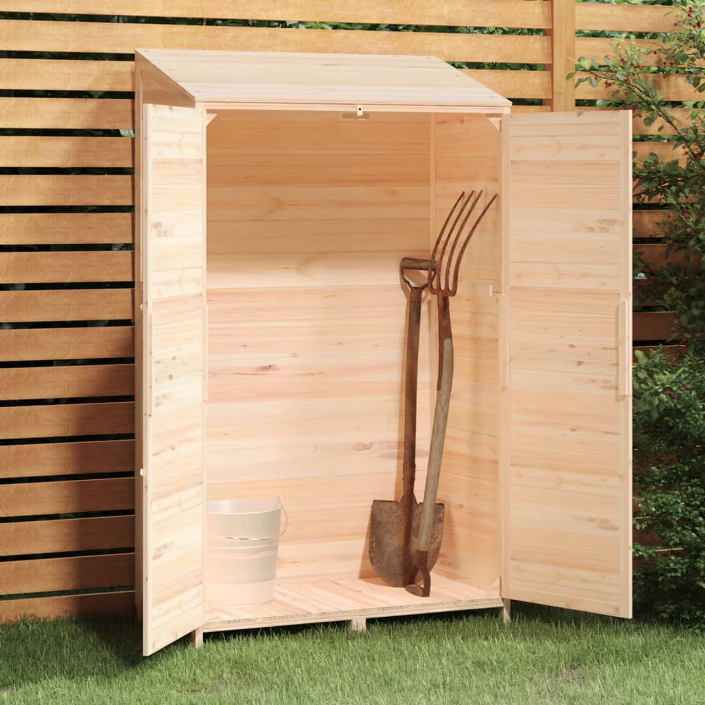 NNEVL Garden Shed 102x52x174.5 cm Solid Wood Fir-2