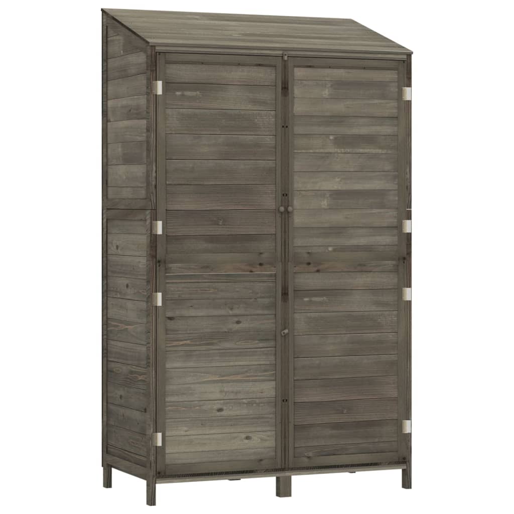 NNEVL Garden Shed Anthracite 102x52x174.5 cm Solid Wood Fir-1
