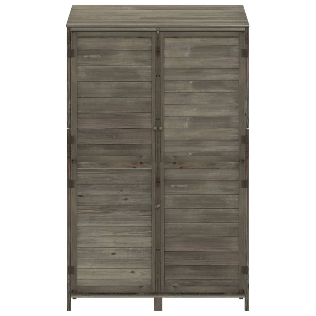 NNEVL Garden Shed Anthracite 102x52x174.5 cm Solid Wood Fir-3