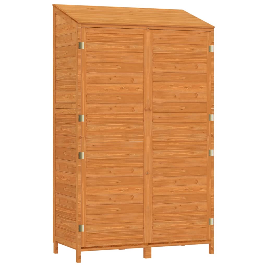 NNEVL Garden Shed Brown 102x52x174.5 cm Solid Wood Fir-1