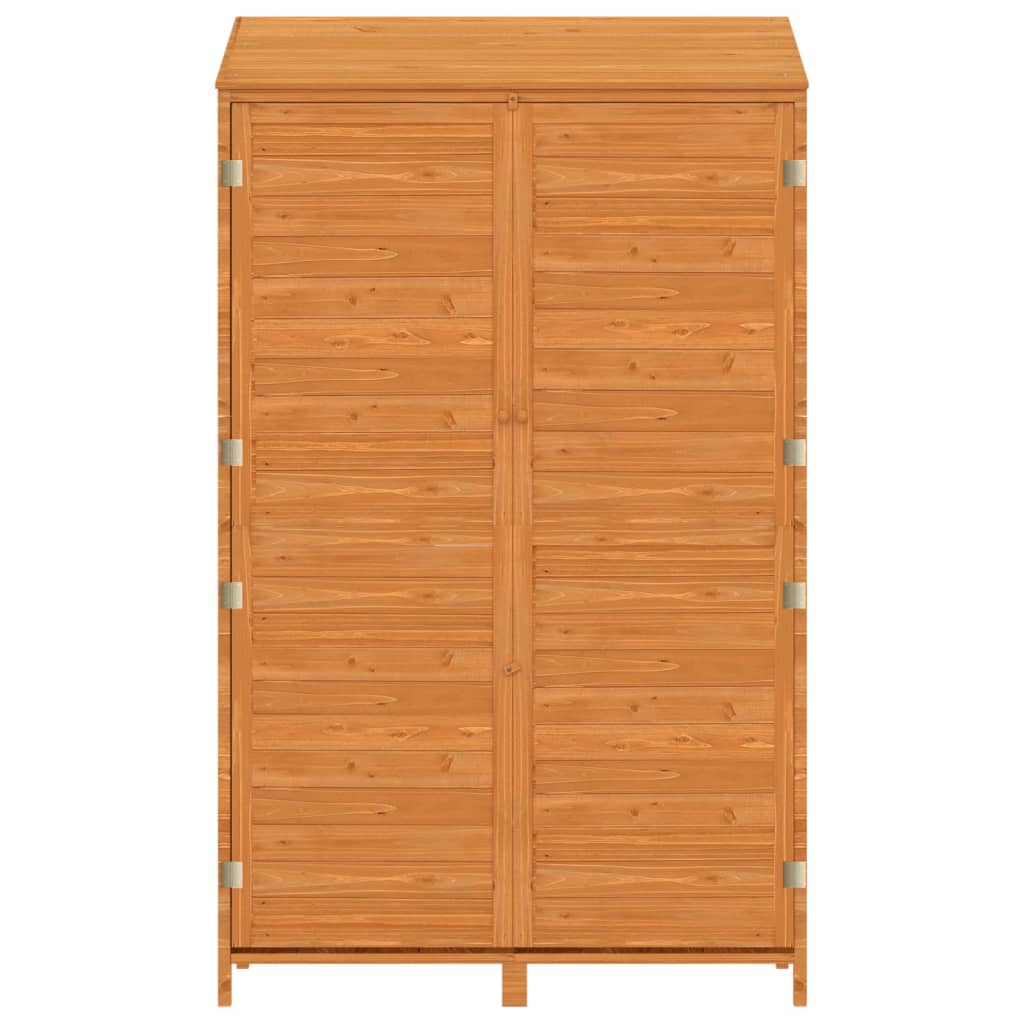 NNEVL Garden Shed Brown 102x52x174.5 cm Solid Wood Fir-3