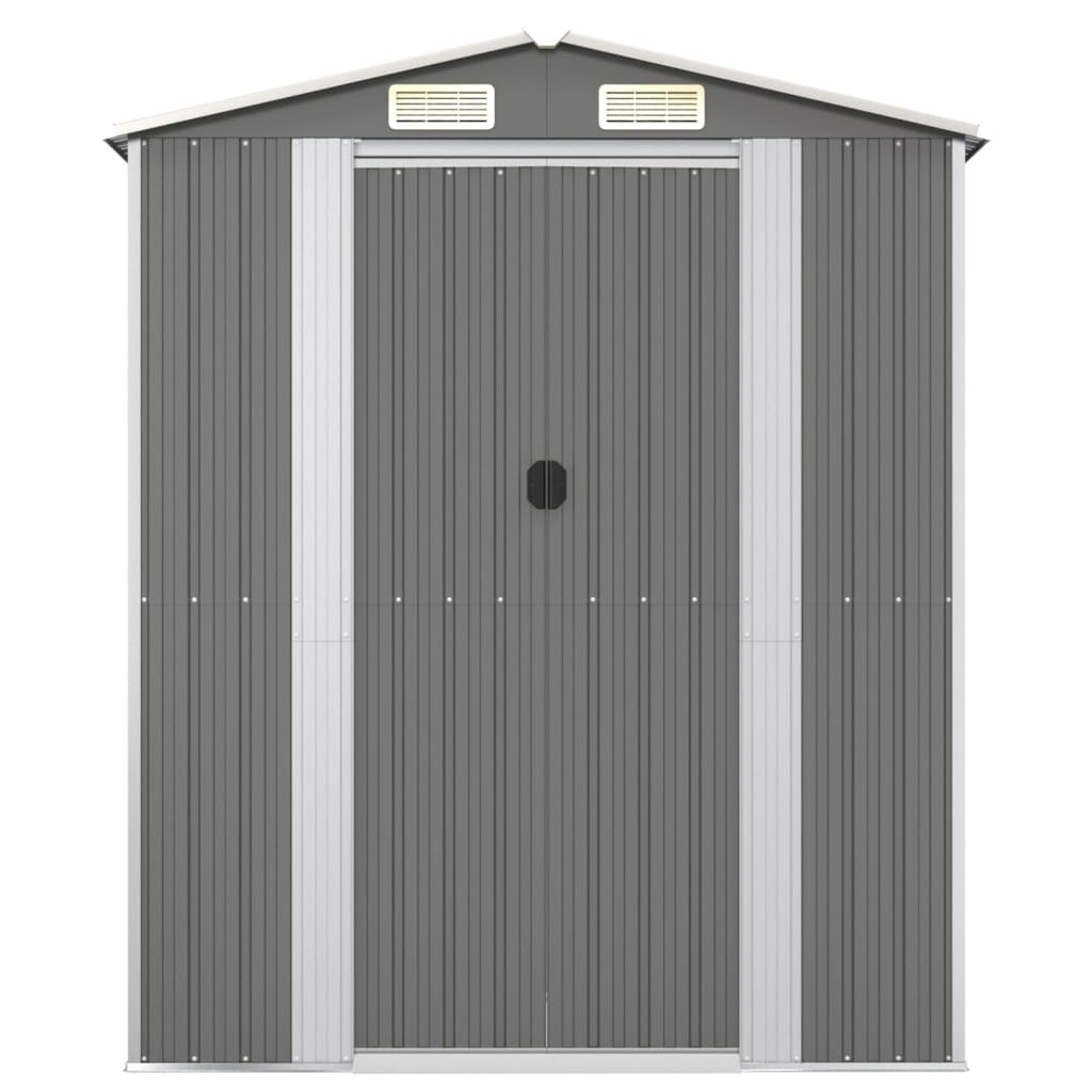 NNEVL Garden Shed Light Grey 192x108x223 cm Galvanised Steel-2