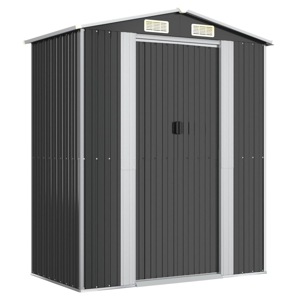 NNEVL Garden Shed Anthracite 192x108x223 cm Galvanised Steel-1