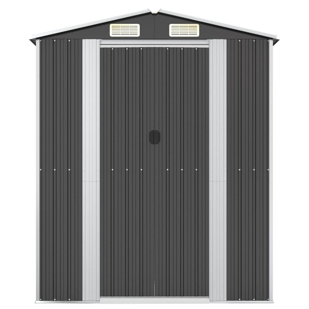 NNEVL Garden Shed Anthracite 192x108x223 cm Galvanised Steel-2