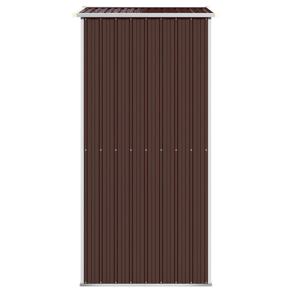 NNEVL Garden Shed Dark Brown 192x108x223 cm Galvanised Steel-3