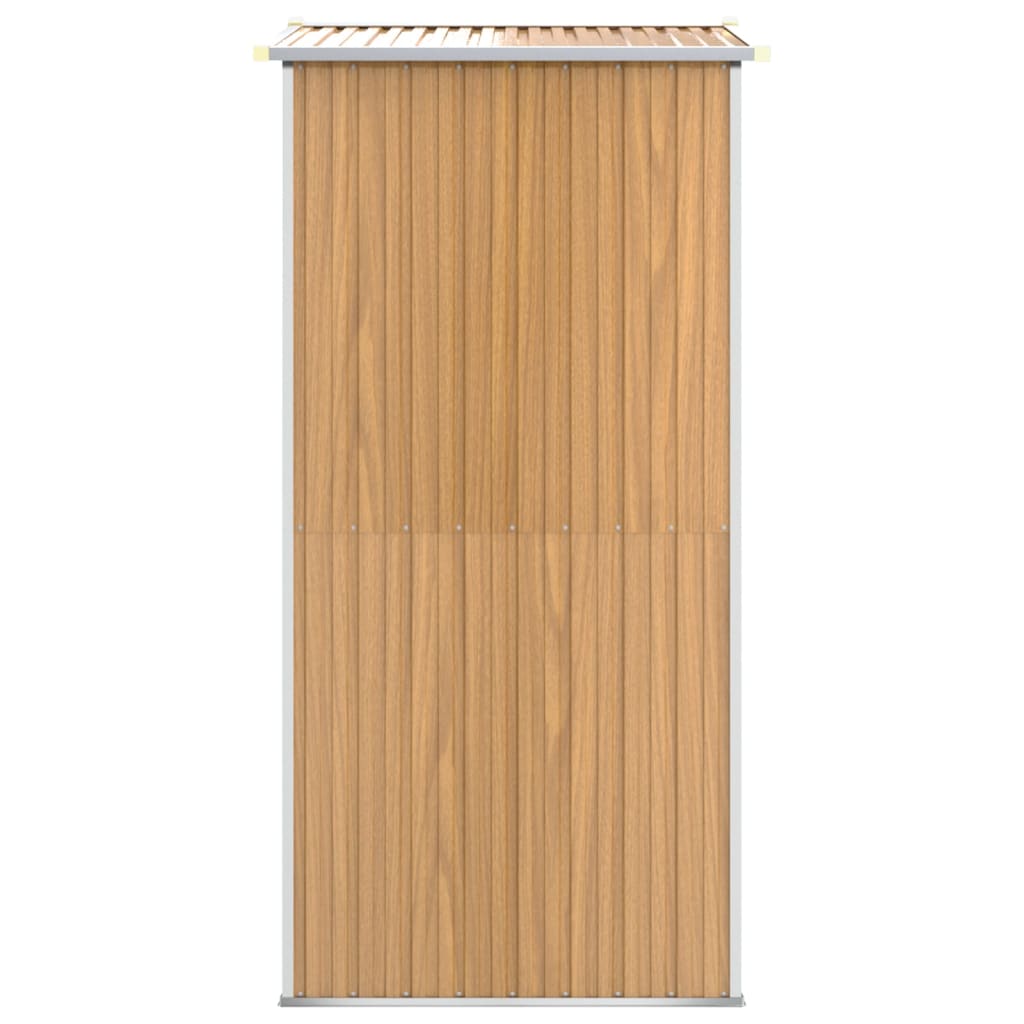 NNEVL Garden Shed Light Brown 192x108x223 cm Galvanised Steel-3