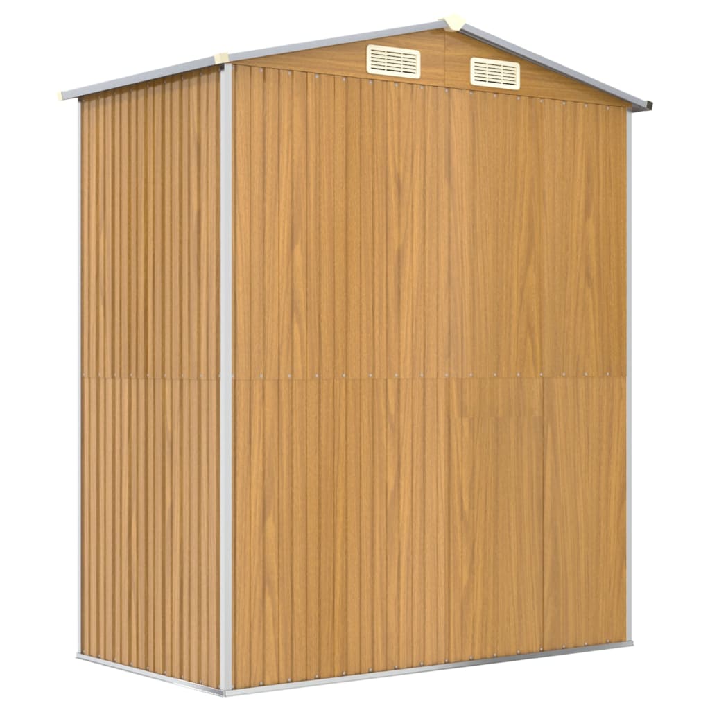 NNEVL Garden Shed Light Brown 192x108x223 cm Galvanised Steel-4