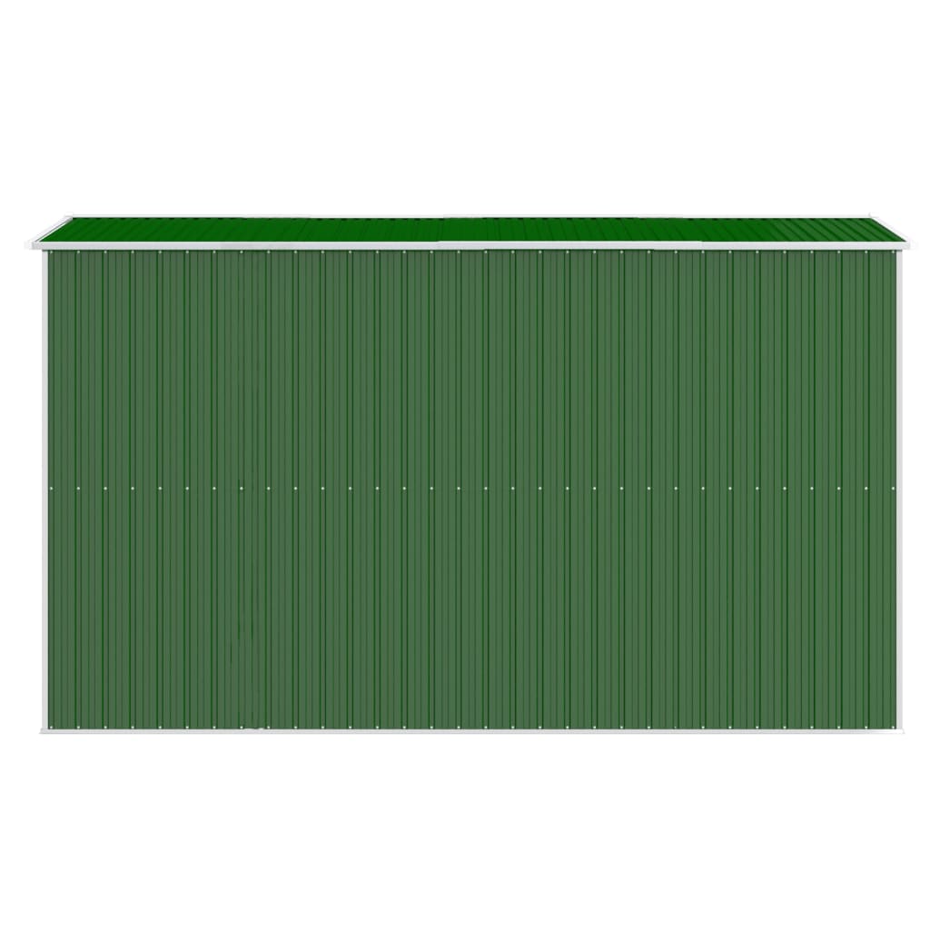 NNEVL Garden Shed Green 192x357x223 cm Galvanised Steel-4