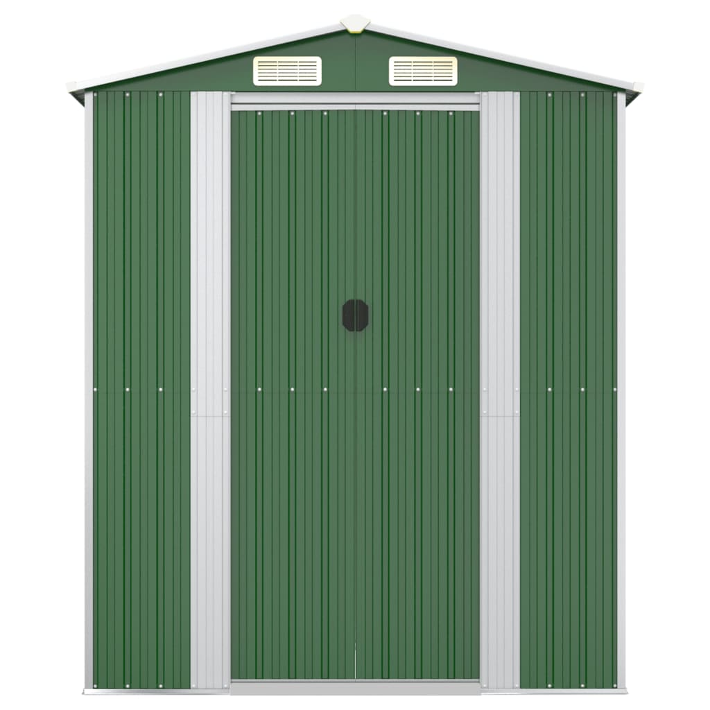 NNEVL Garden Shed Green 192x440x223 cm Galvanised Steel-3