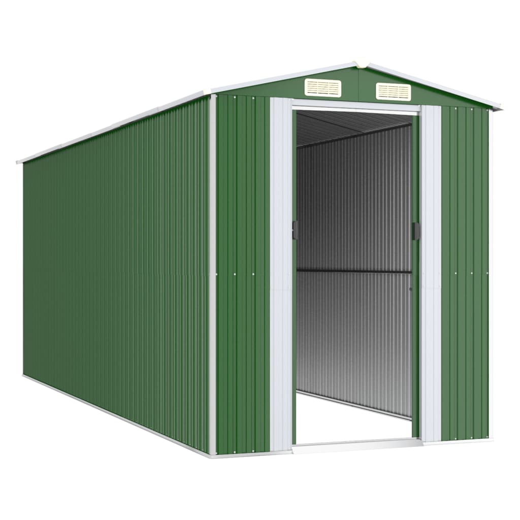 NNEVL Garden Shed Green 192x523x223 cm Galvanised Steel-2