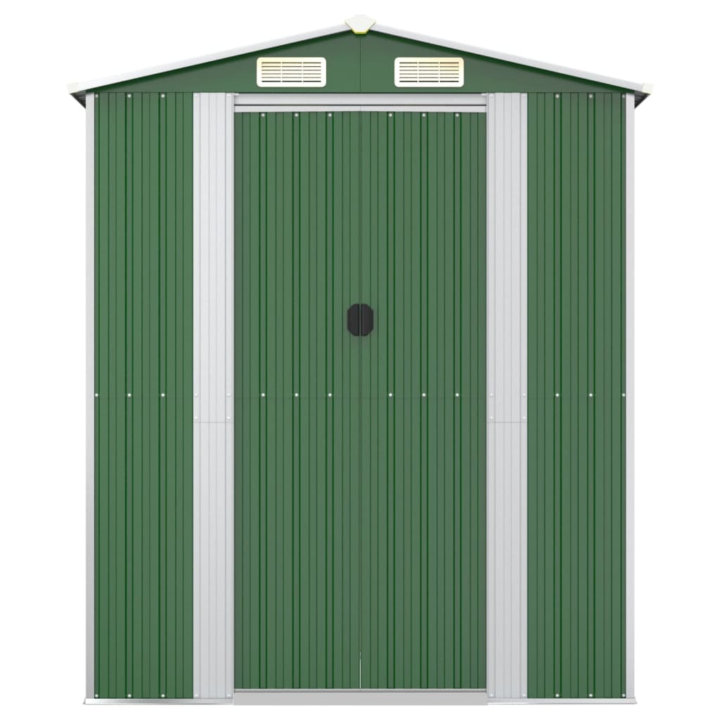 NNEVL Garden Shed Green 192x606x223 cm Galvanised Steel-3