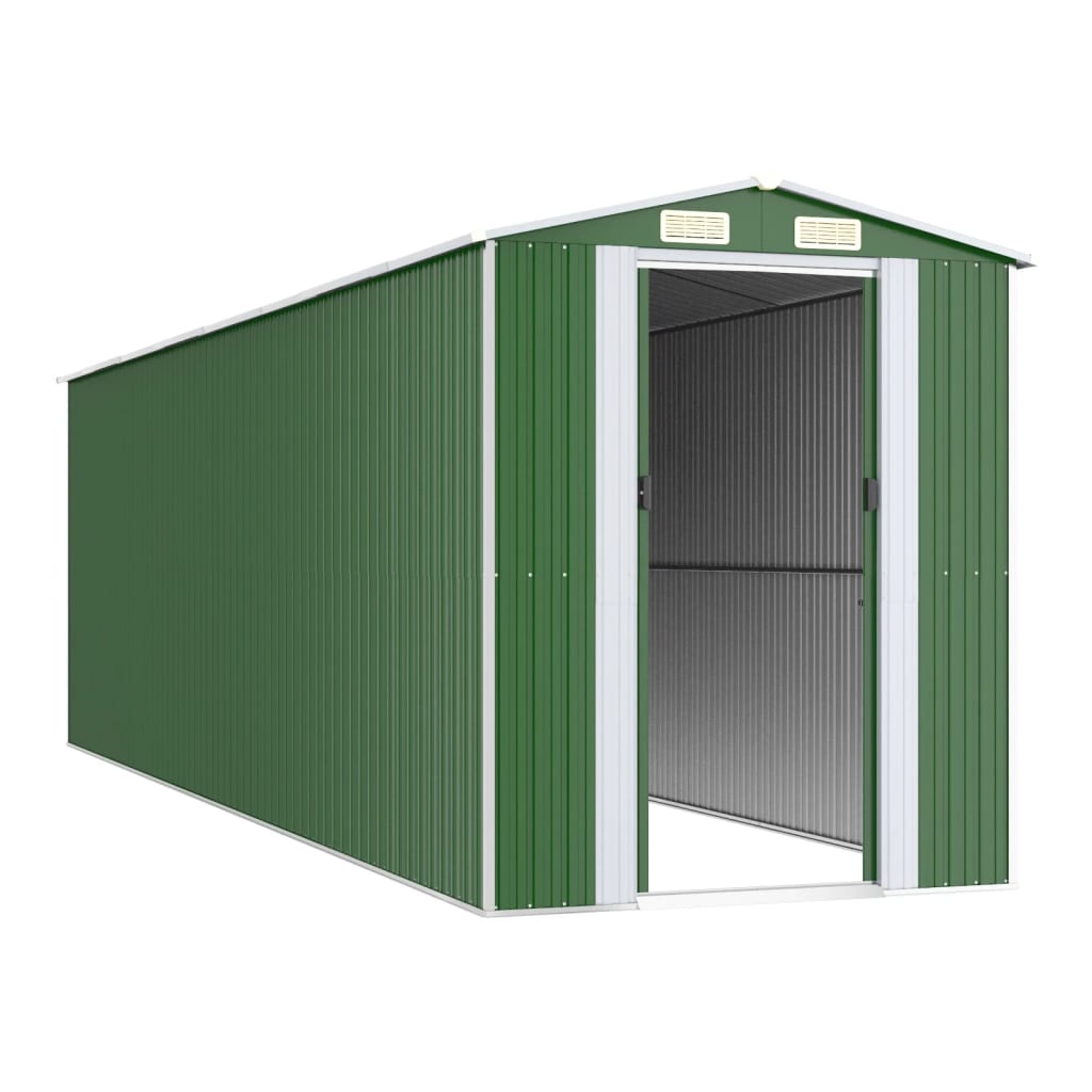 NNEVL Garden Shed Green 192x689x223 cm Galvanised Steel-2