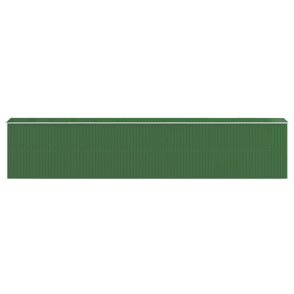 NNEVL Garden Shed Green 192x938x223 cm Galvanised Steel-4