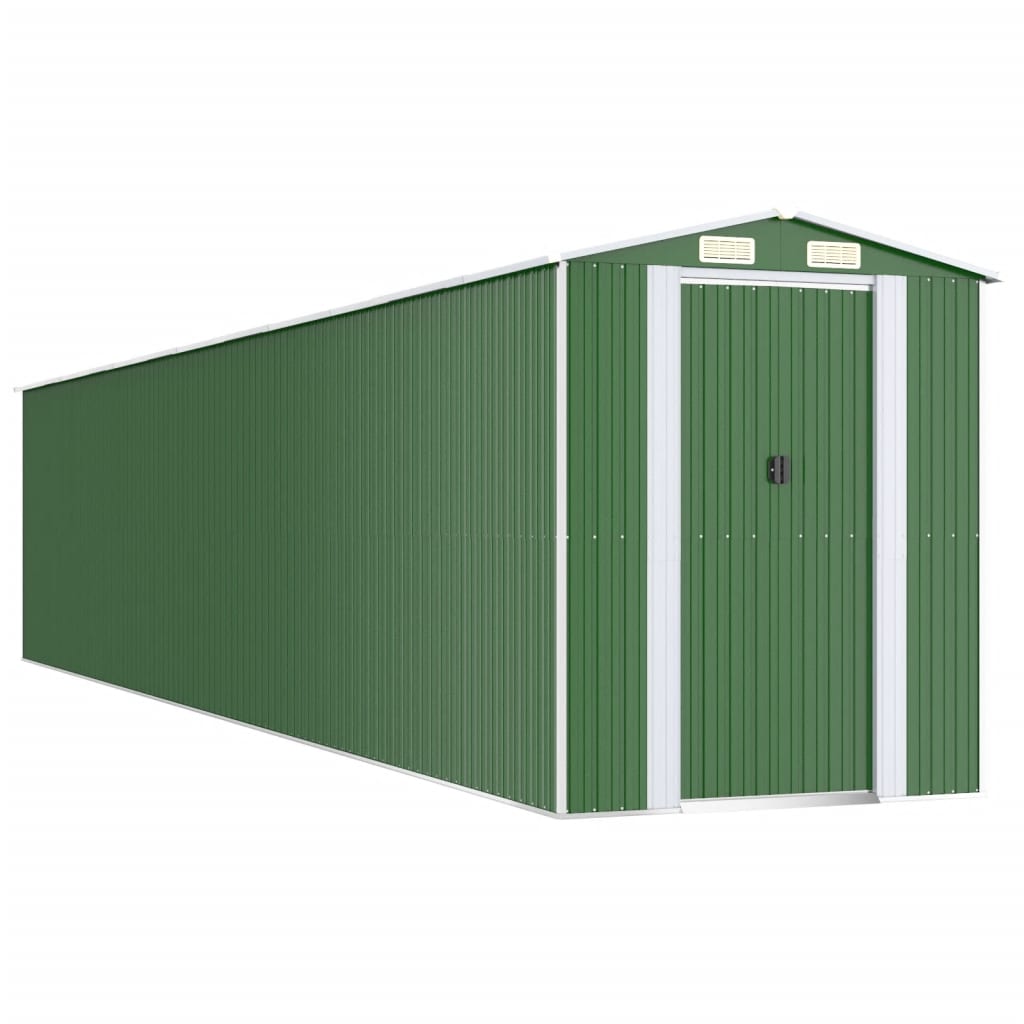 NNEVL Garden Shed Green 192x1021x223 cm Galvanised Steel-1