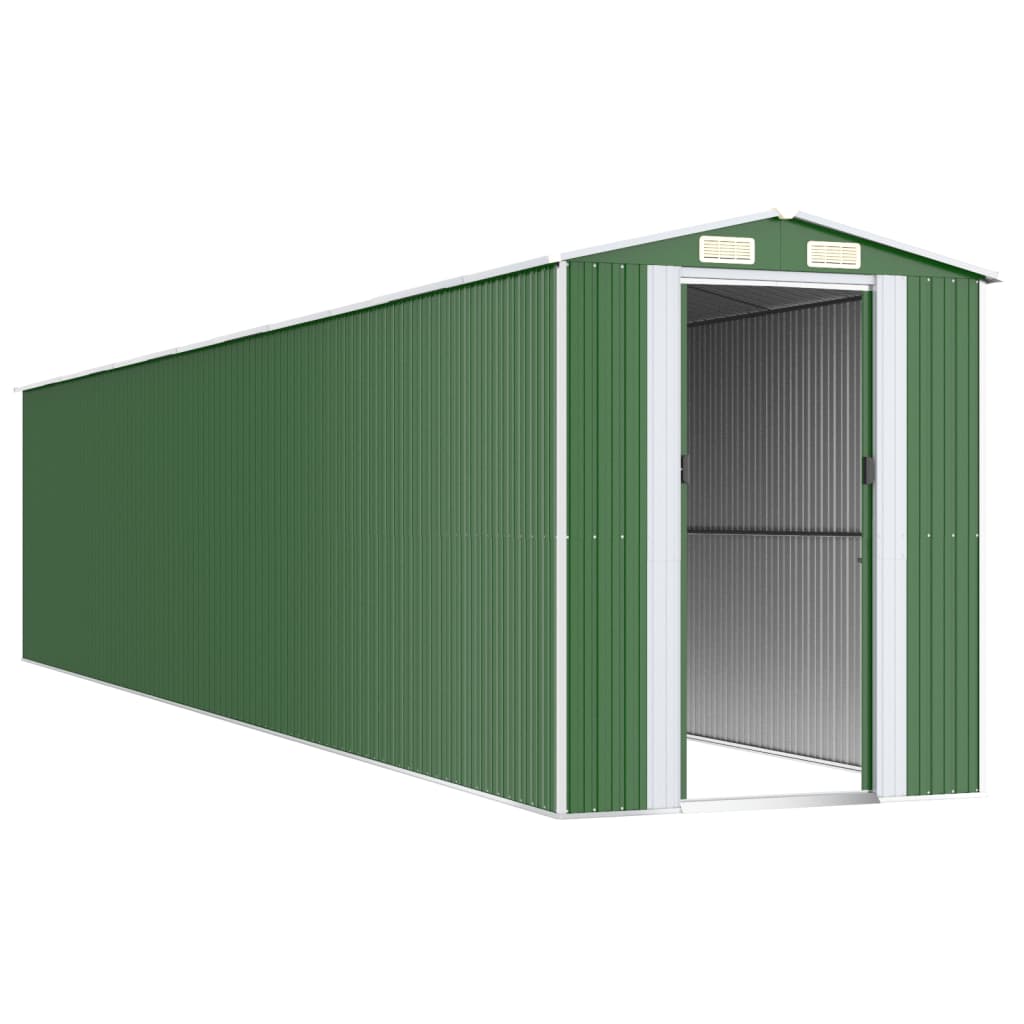 NNEVL Garden Shed Green 192x1021x223 cm Galvanised Steel-2