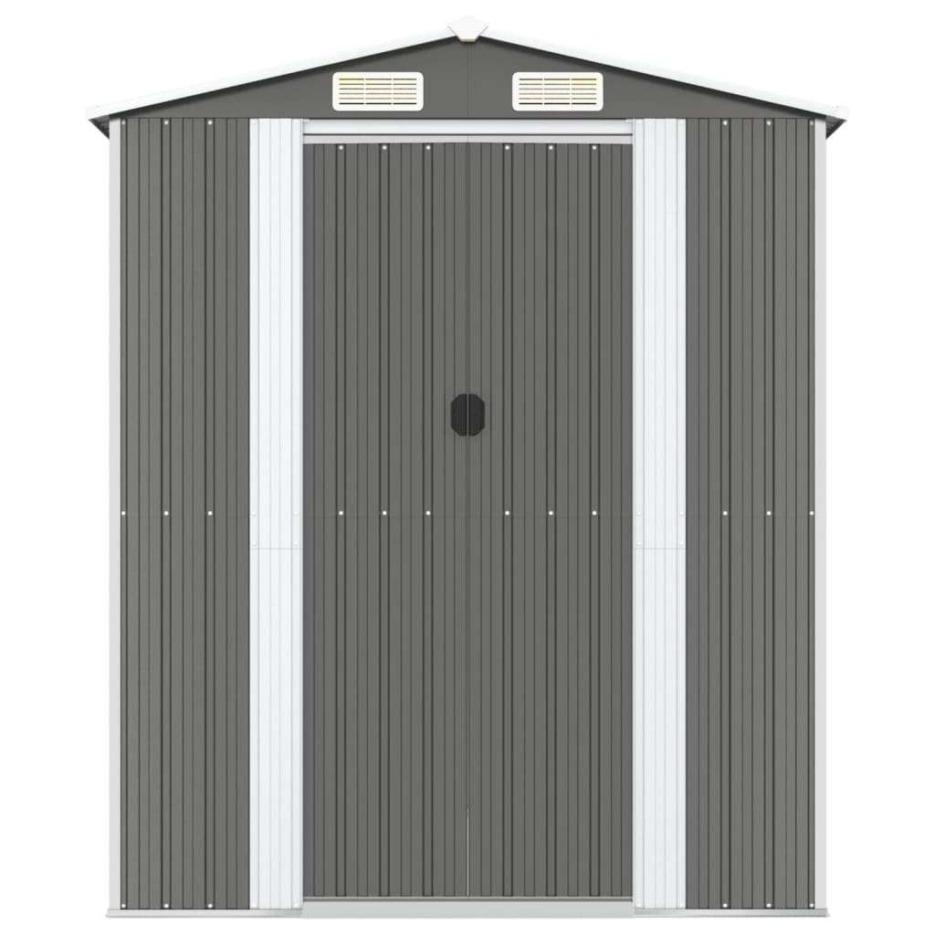 NNEVL Garden Shed Light Grey 192x274x223 cm Galvanised Steel-2