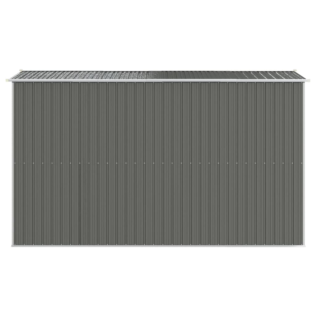 NNEVL Garden Shed Light Grey 192x357x223 cm Galvanised Steel-4