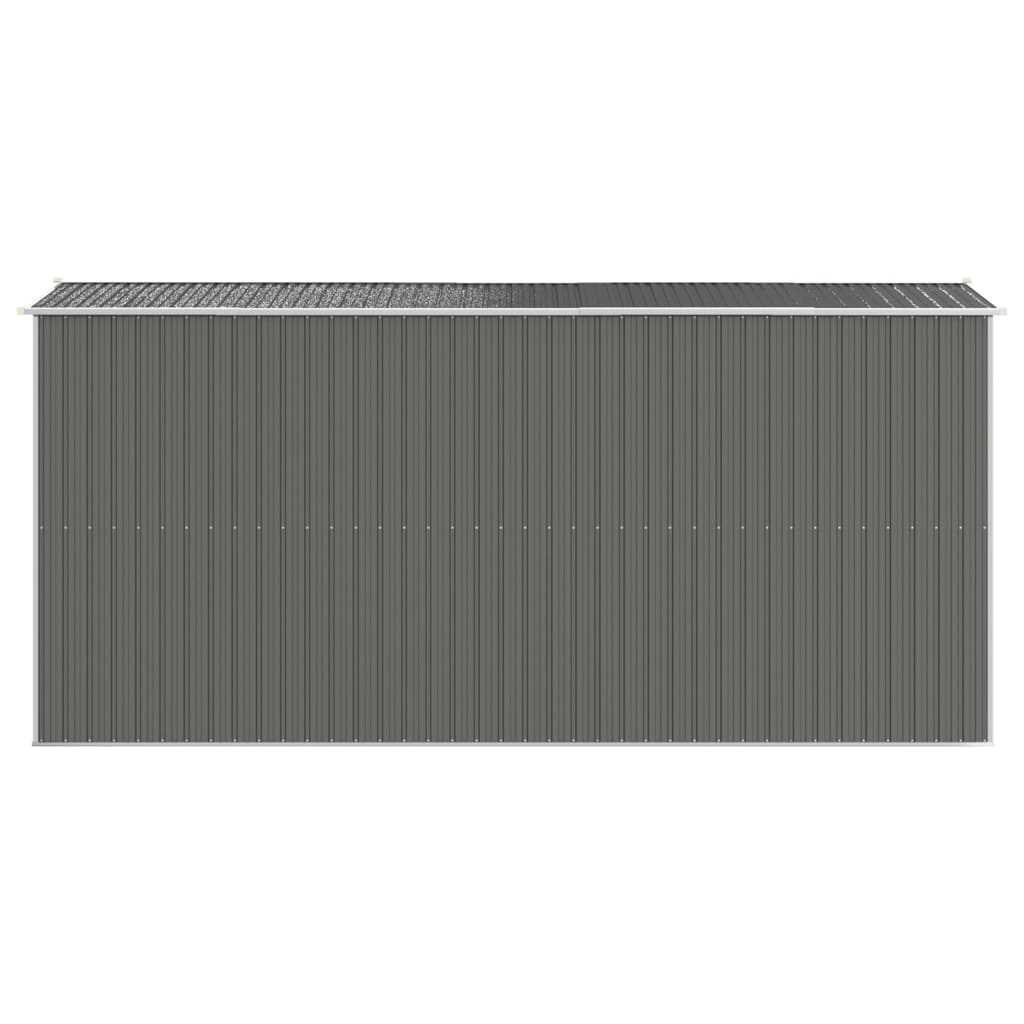 NNEVL Garden Shed Light Grey 192x440x223 cm Galvanised Steel-4