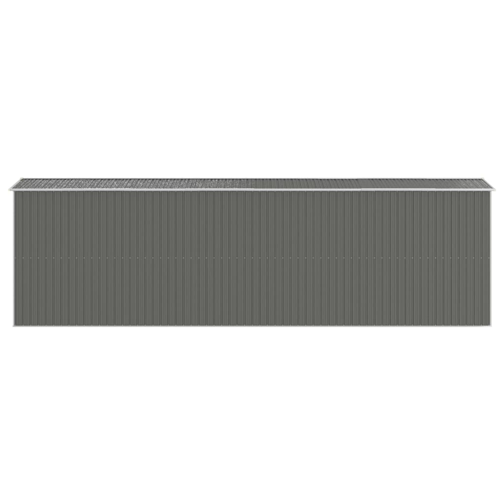 NNEVL Garden Shed Light Grey 192x689x223 cm Galvanised Steel-4