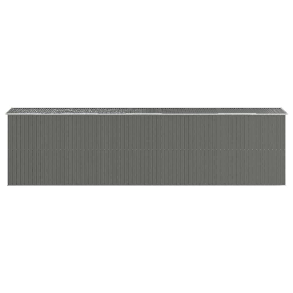 NNEVL Garden Shed Light Grey 192x772x223 cm Galvanised Steel-4