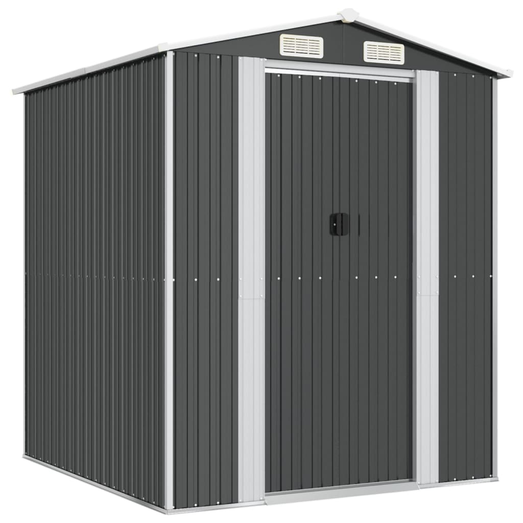 NNEVL Garden Shed Anthracite 192x191x223 cm Galvanised Steel-1
