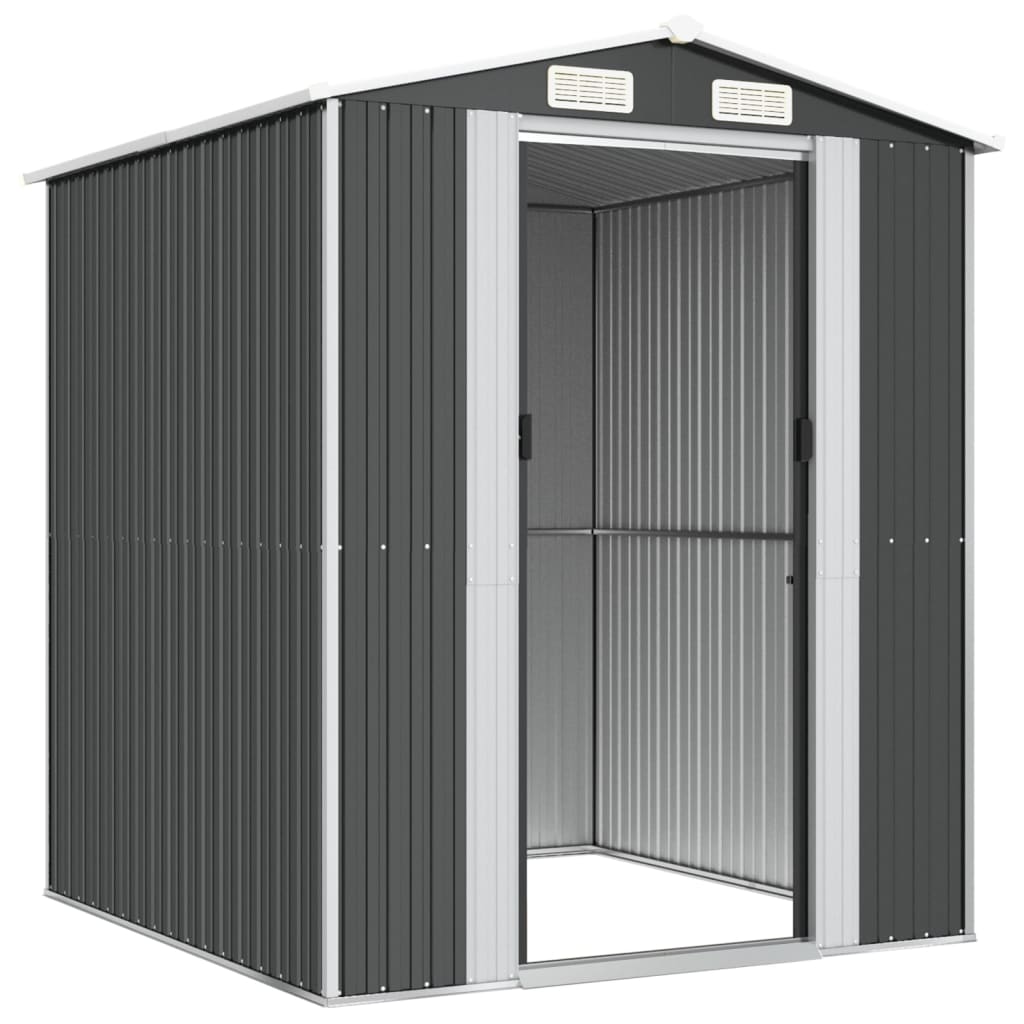 NNEVL Garden Shed Anthracite 192x191x223 cm Galvanised Steel-3