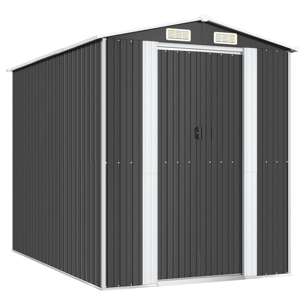 NNEVL Garden Shed Anthracite 192x274x223 cm Galvanised Steel-1