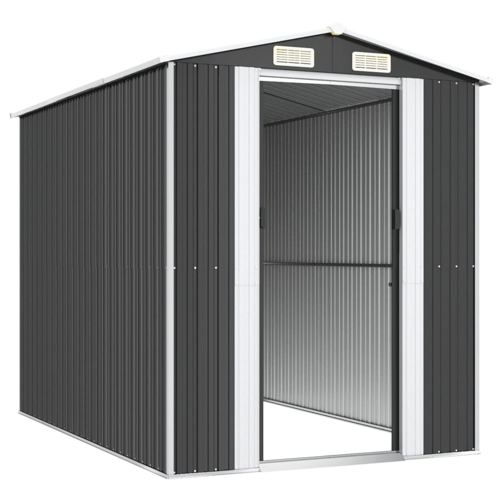 NNEVL Garden Shed Anthracite 192x274x223 cm Galvanised Steel-3