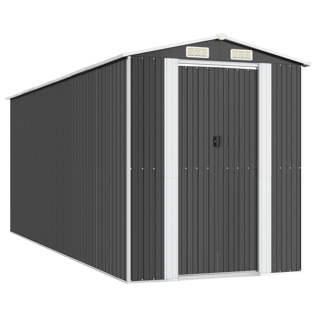 NNEVL Garden Shed Anthracite 192x523x223 cm Galvanised Steel-1