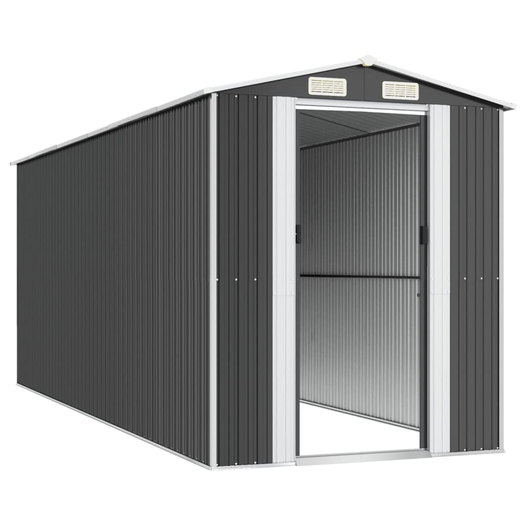 NNEVL Garden Shed Anthracite 192x523x223 cm Galvanised Steel-3