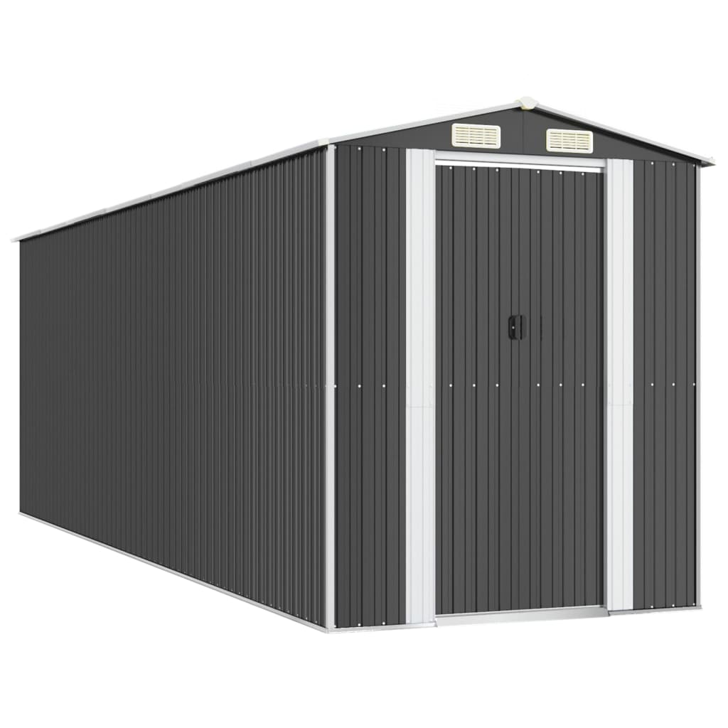 NNEVL Garden Shed Anthracite 192x606x223 cm Galvanised Steel-1