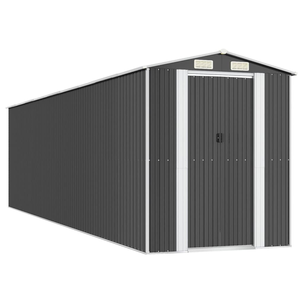 NNEVL Garden Shed Anthracite 192x772x223 cm Galvanised Steel-1