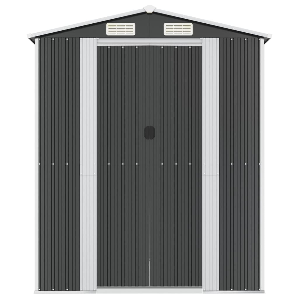 NNEVL Garden Shed Anthracite 192x772x223 cm Galvanised Steel-2