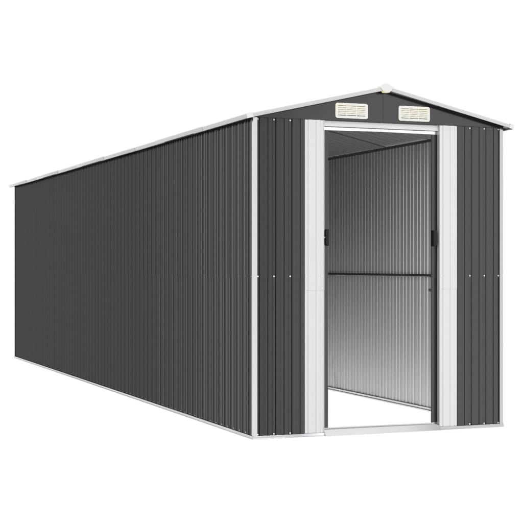 NNEVL Garden Shed Anthracite 192x772x223 cm Galvanised Steel-3