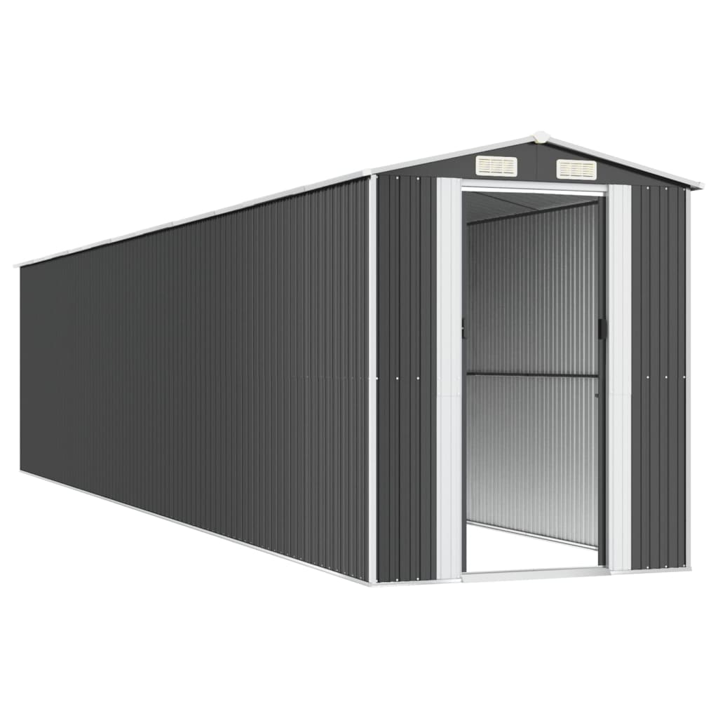 NNEVL Garden Shed Anthracite 192x938x223 cm Galvanised Steel-3