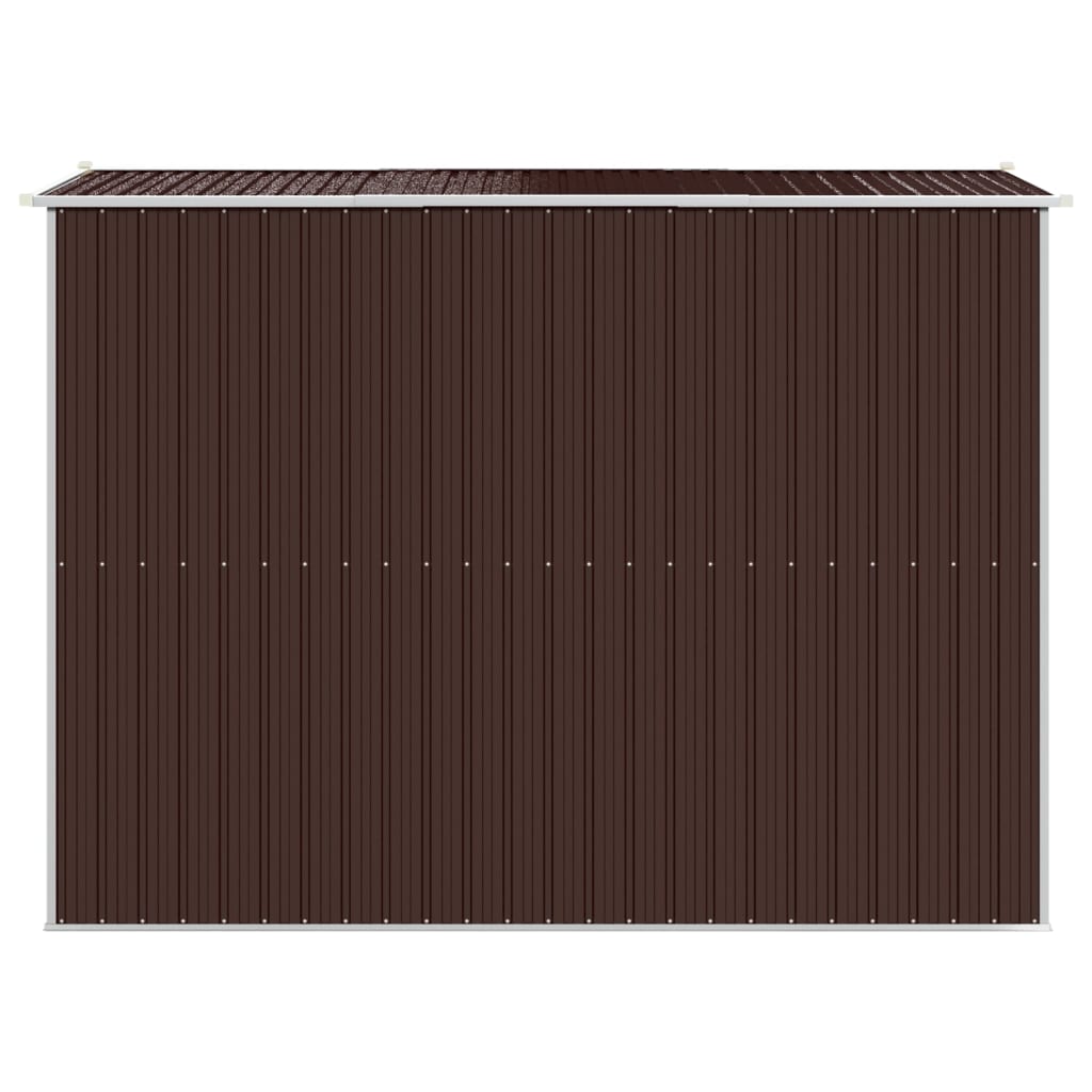 NNEVL Garden Shed Dark Brown 192x274x223 cm Galvanised Steel-4