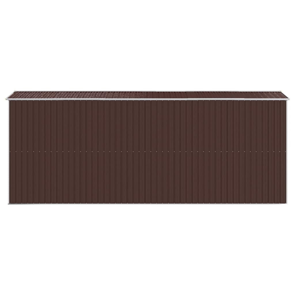 NNEVL Garden Shed Dark Brown 192x523x223 cm Galvanised Steel-4