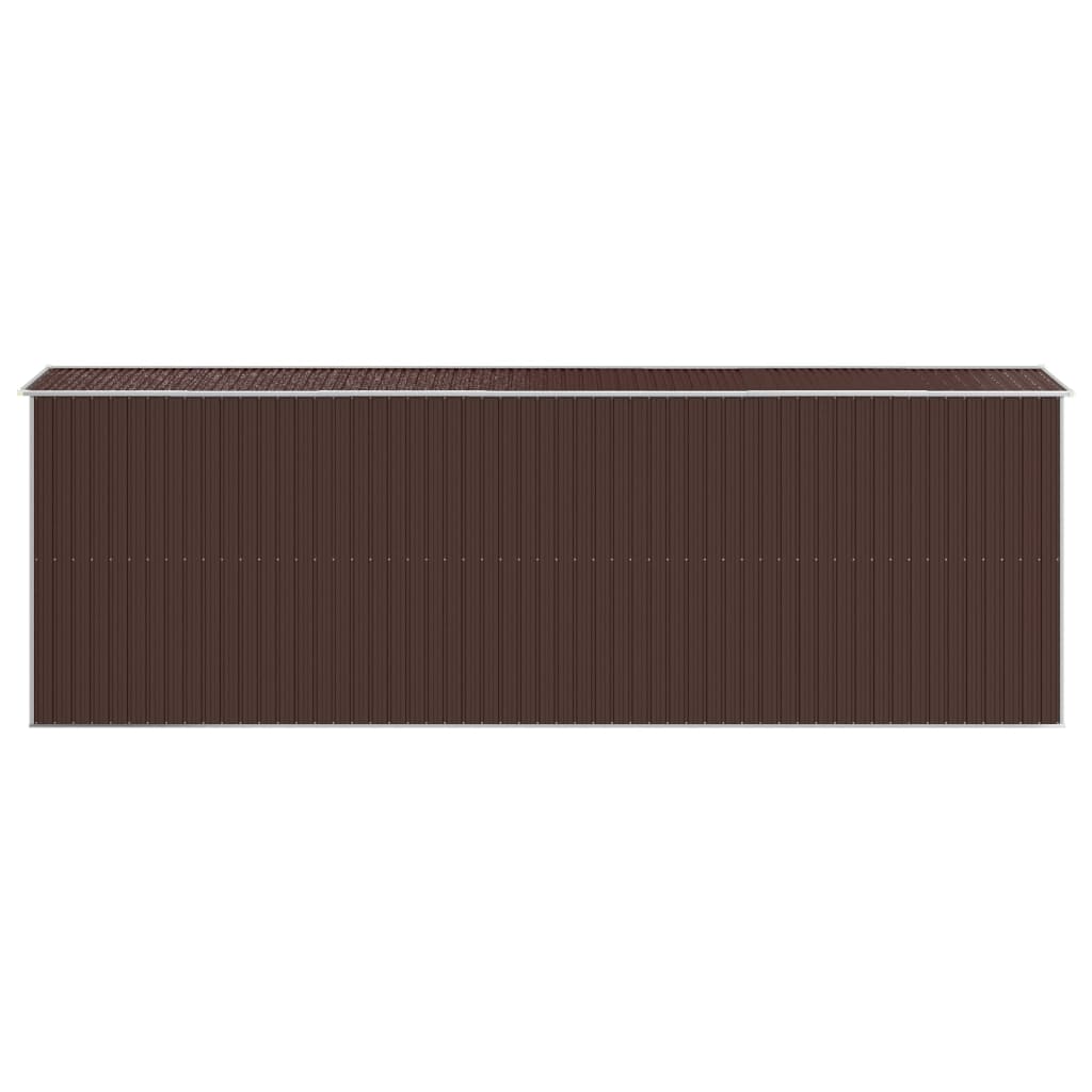 NNEVL Garden Shed Dark Brown 192x606x223 cm Galvanised Steel-4