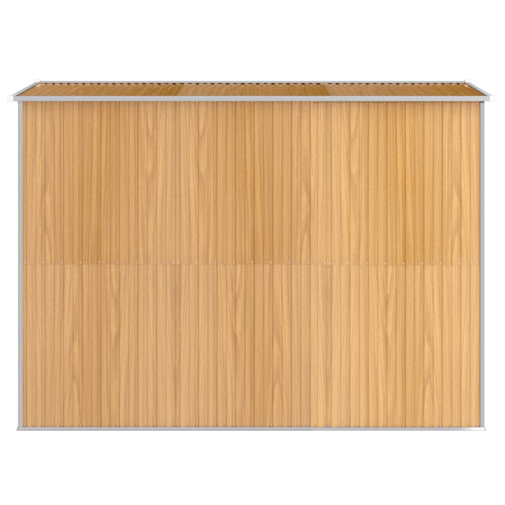 NNEVL Garden Shed Light Brown 192x274x223 cm Galvanised Steel-4