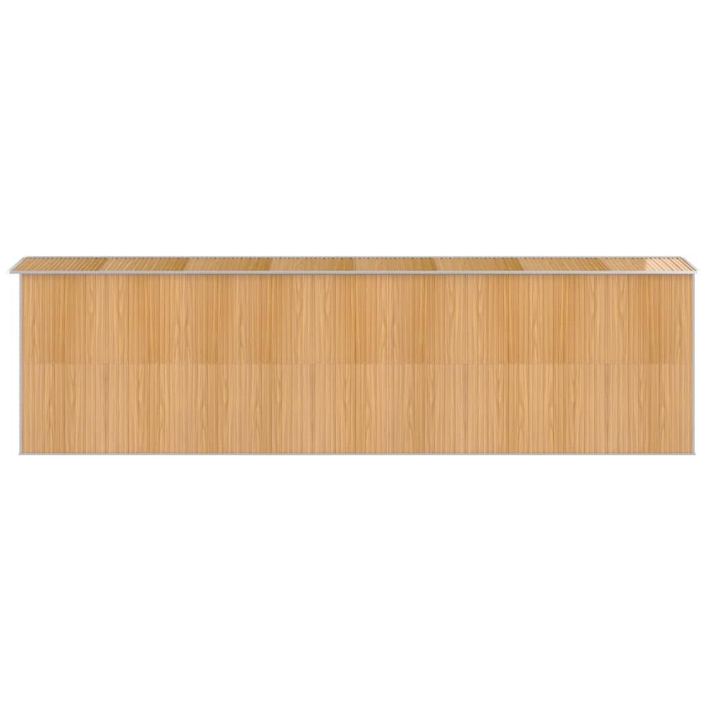 NNEVL Garden Shed Light Brown 192x689x223 cm Galvanised Steel-4