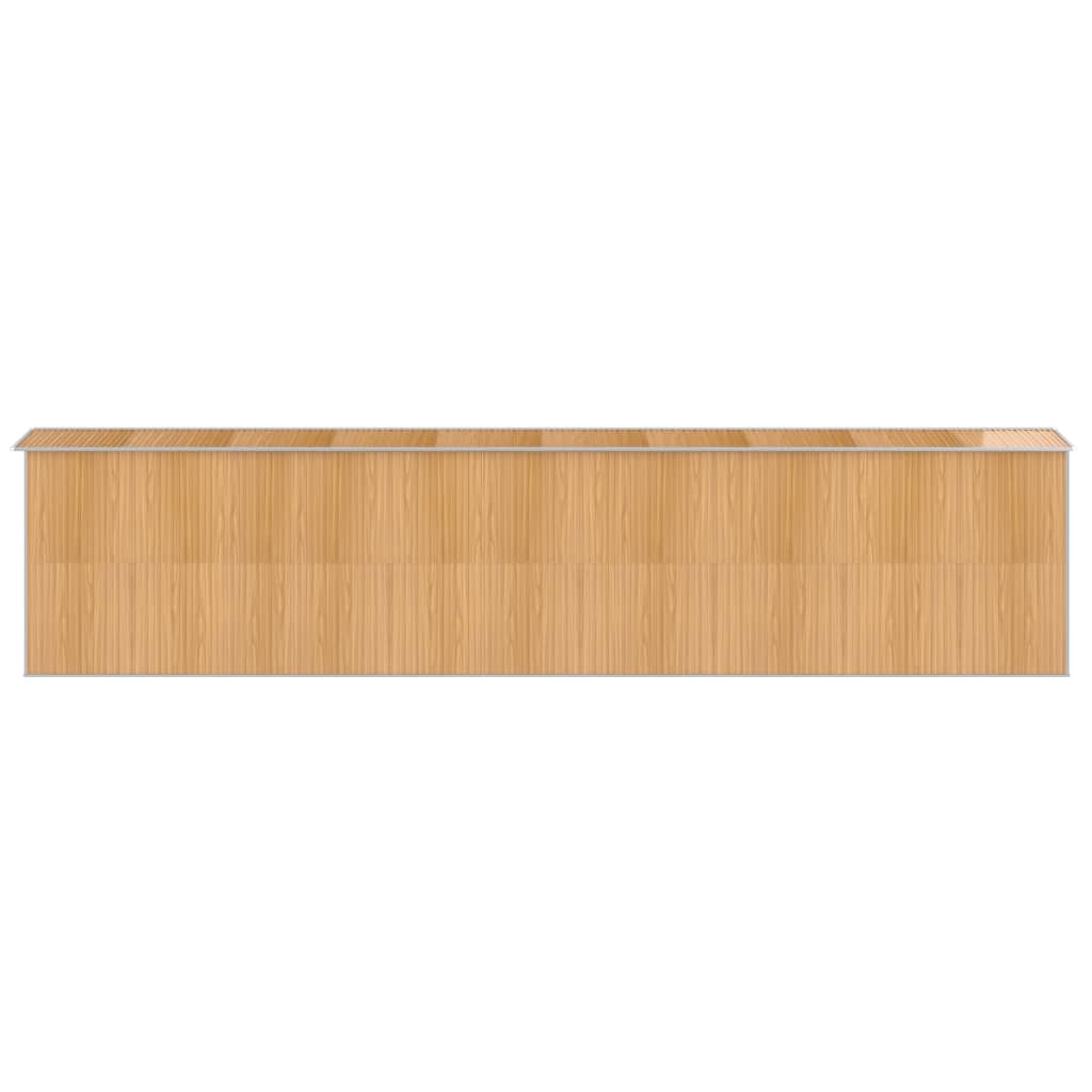 NNEVL Garden Shed Light Brown 192x855x223 cm Galvanised Steel-4