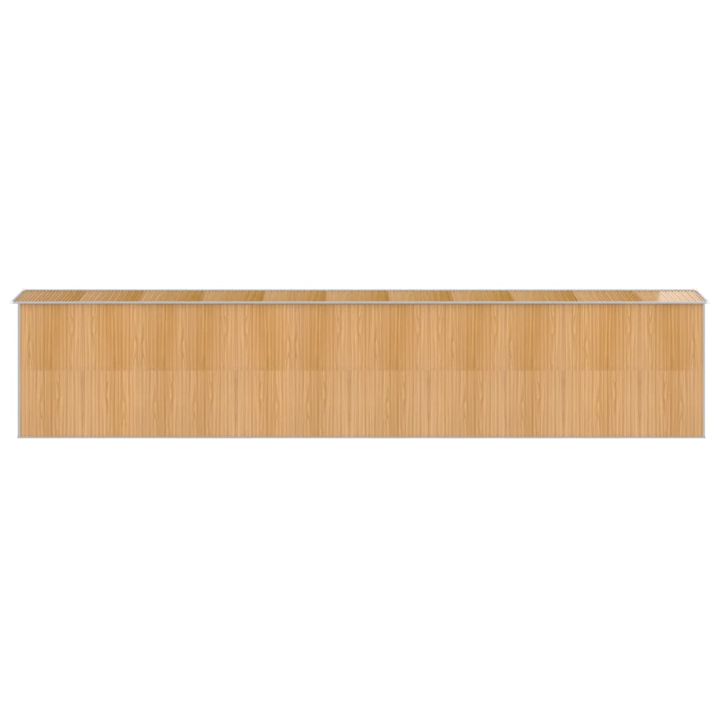 NNEVL Garden Shed Light Brown 192x938x223 cm Galvanised Steel-4