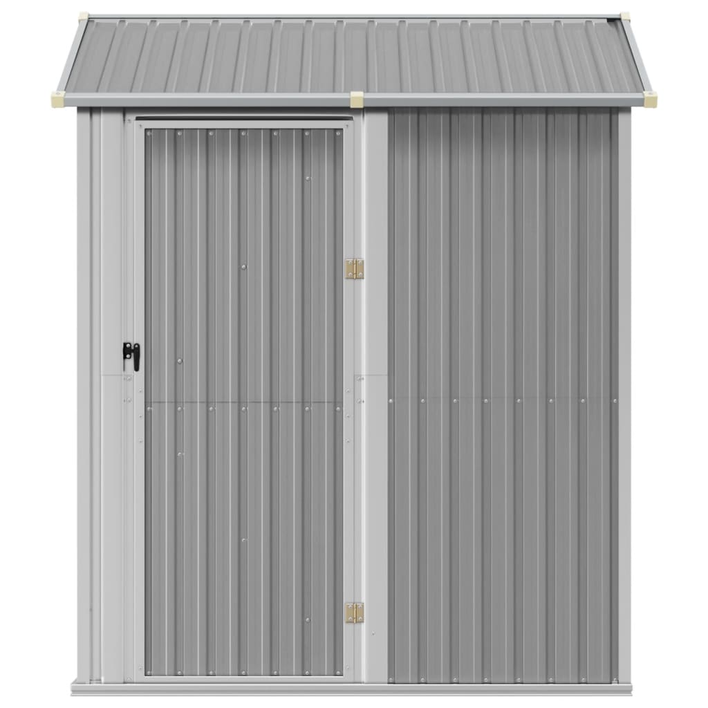 NNEVL Garden Shed Light Grey 192x152.5x237 cm Galvanised Steel-3