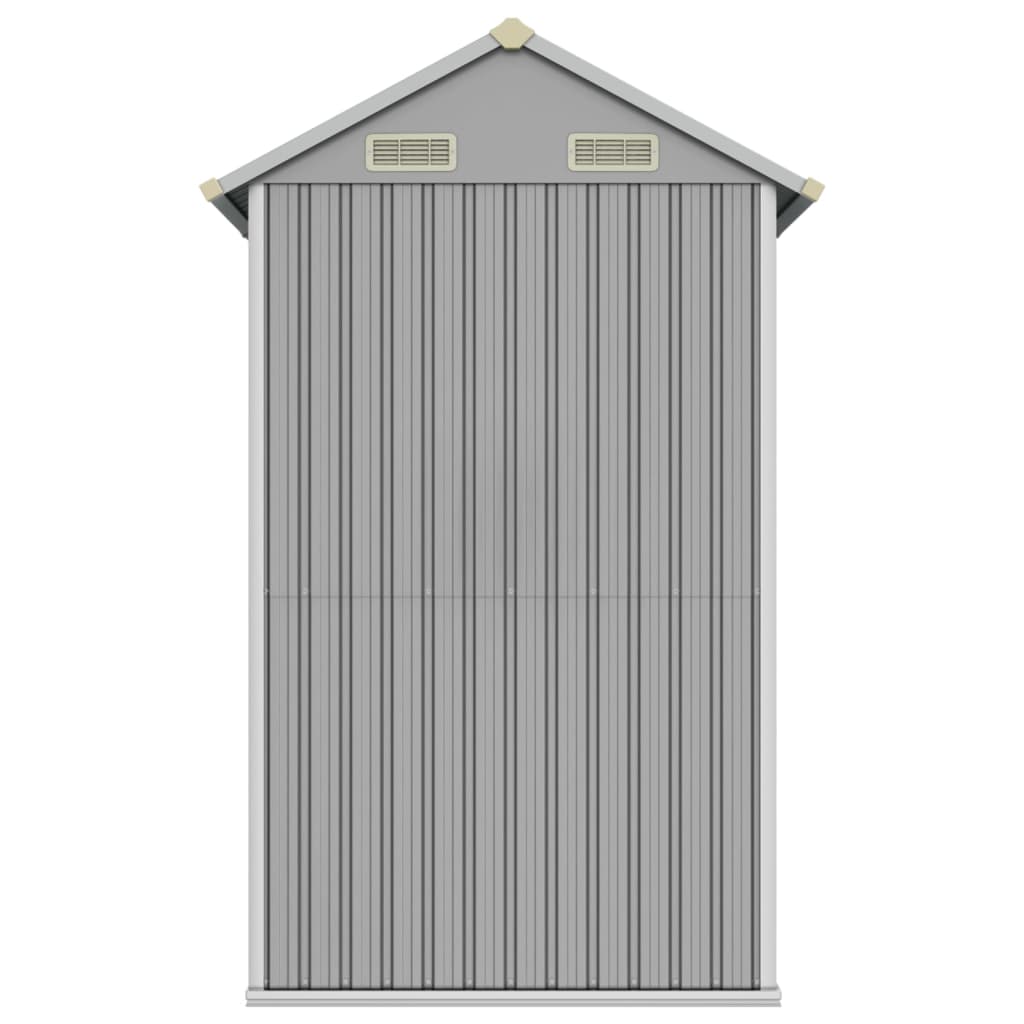 NNEVL Garden Shed Light Grey 192x152.5x237 cm Galvanised Steel-4