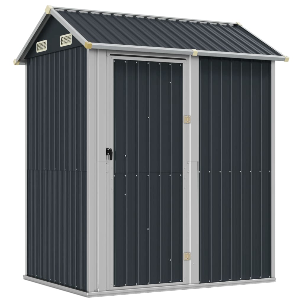 NNEVL Garden Shed Anthracite 192x152.5x237 cm Galvanised Steel-1
