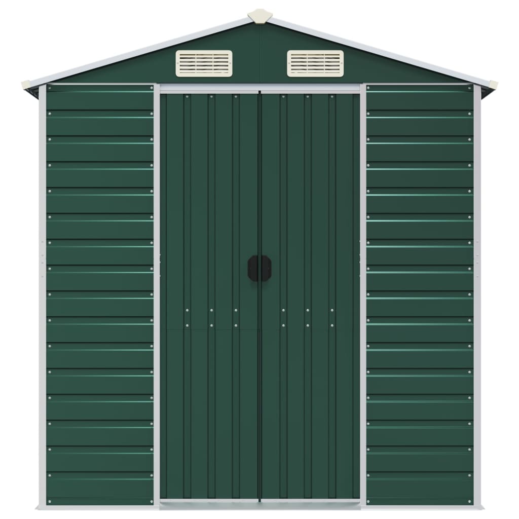 NNEVL Garden Shed Green 191x215x198 cm Galvanised Steel-3