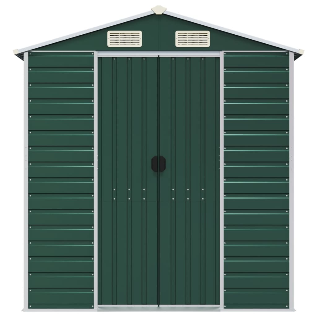 NNEVL Garden Shed Green 191x300x198 cm Galvanised Steel-3