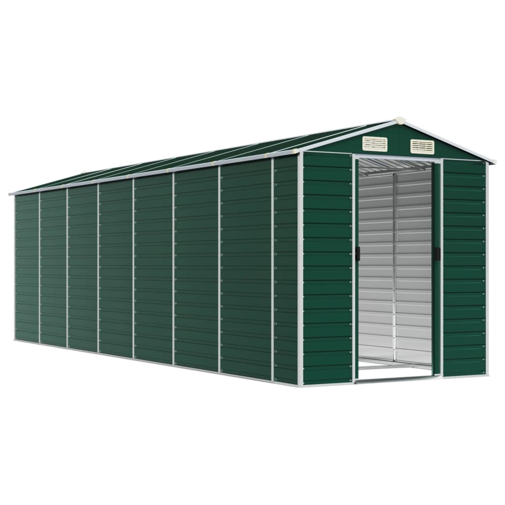 NNEVL Garden Shed Green 191x640x198 cm Galvanised Steel-2